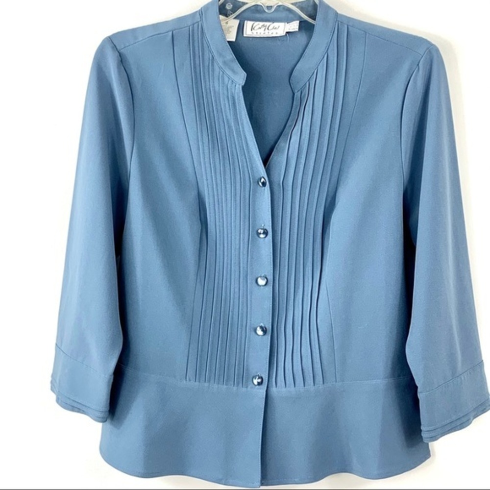 Kathy Che Blue Blouse‎